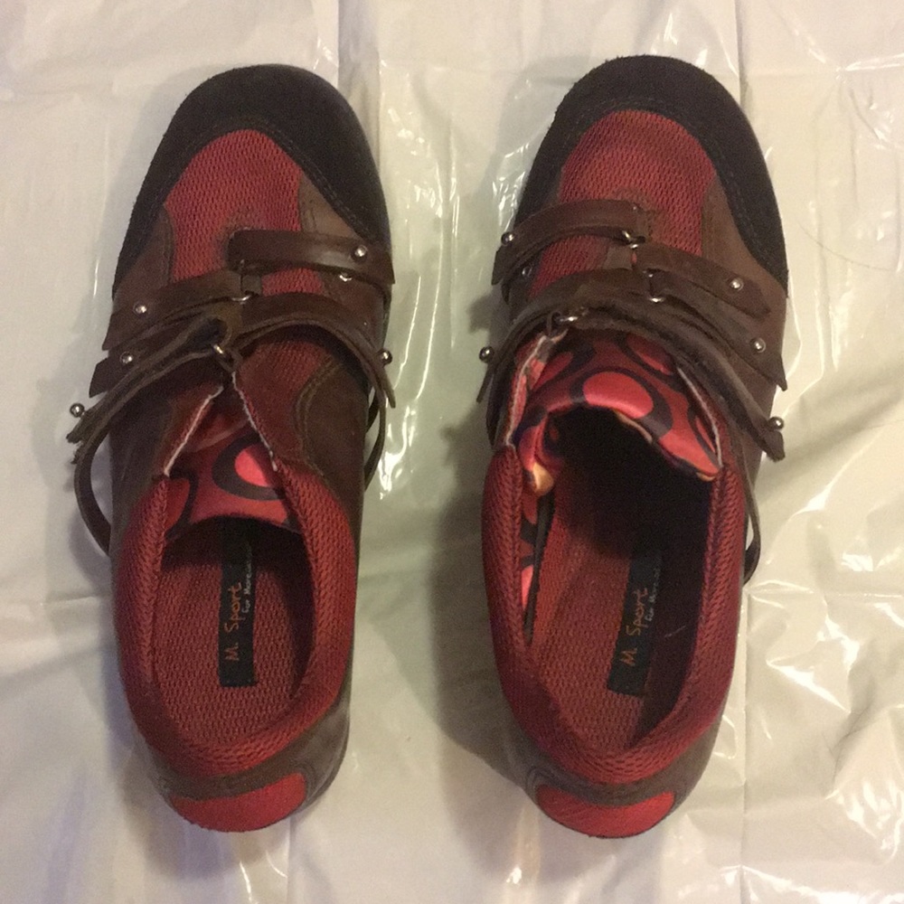 Women's Red & Brown Casual Sneakers